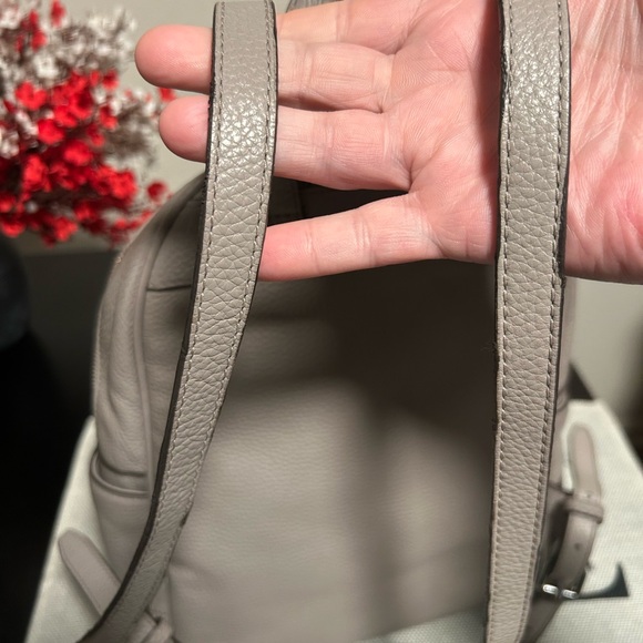 MICHAEL KORS Abbey Medium Grey Studded Pebbled Leather Backpack main image 9